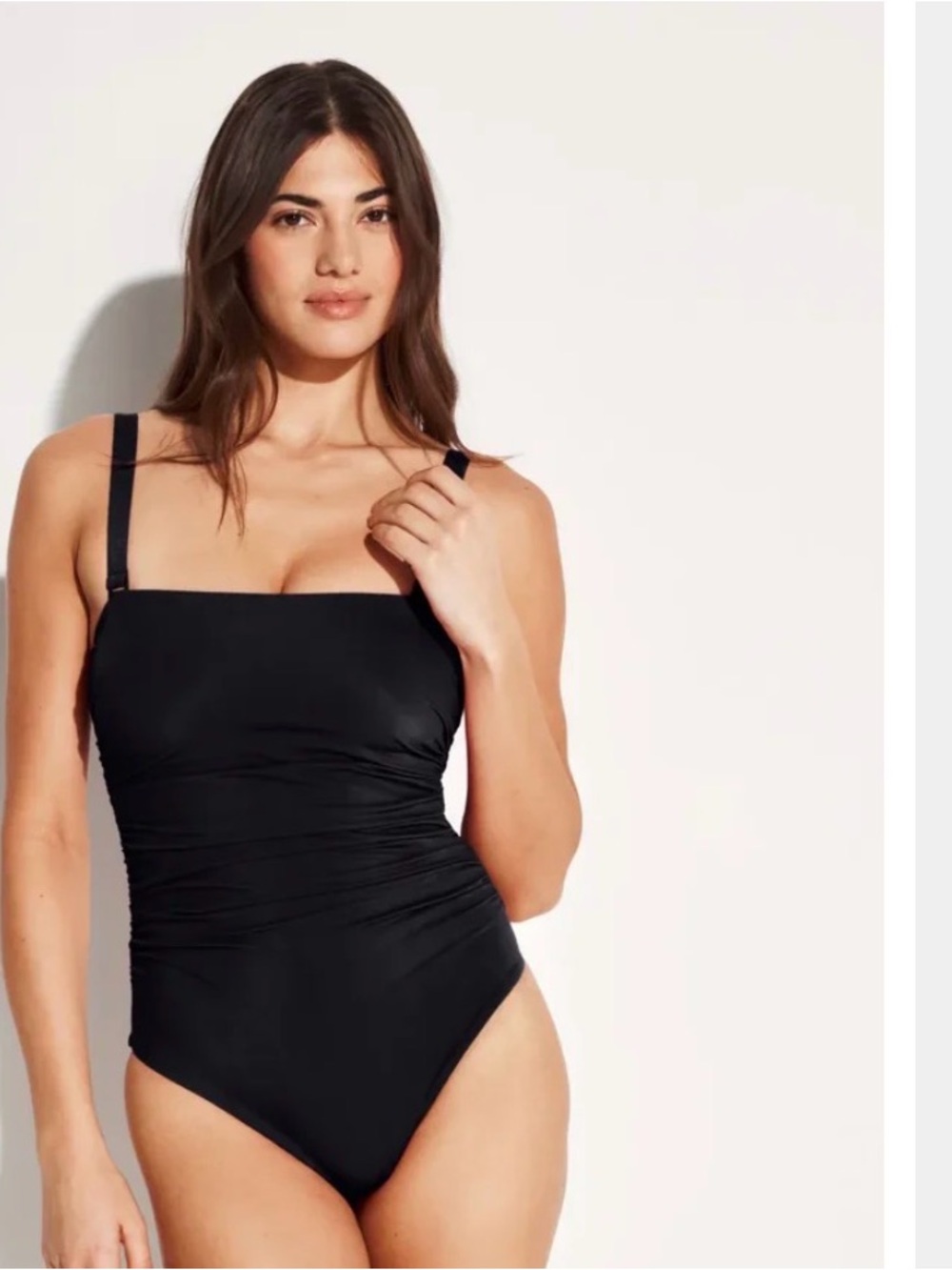 Sculpt Ruched One Piece Swimsuit Knox XXL black new with tags